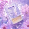 Purple nail art set, nude fake nails, glitter butterfly, silver rhinestone decoration Specification image